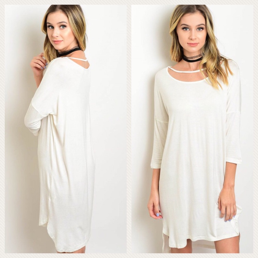 ☀️4/$20 Sale!! Off White Jersey Dress